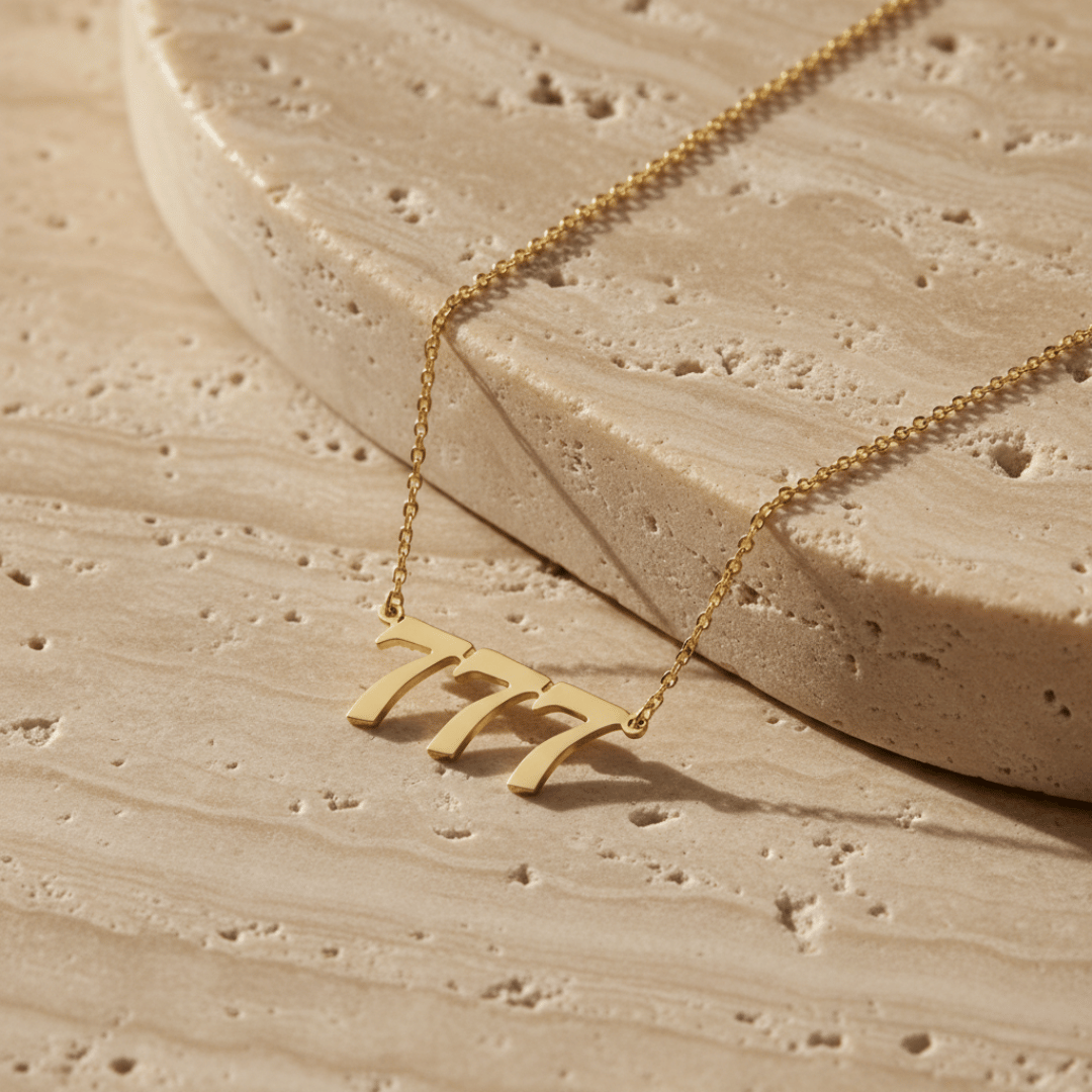 Personalized Angel Number Necklace - Customizable Metal Options