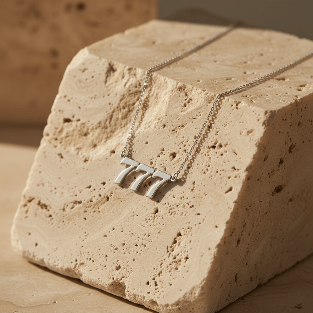 Personalized Angel Number Necklace - Customizable Metal Options