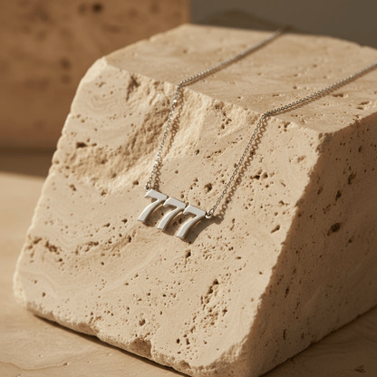 Personalized Angel Number Necklace - Customizable Metal Options