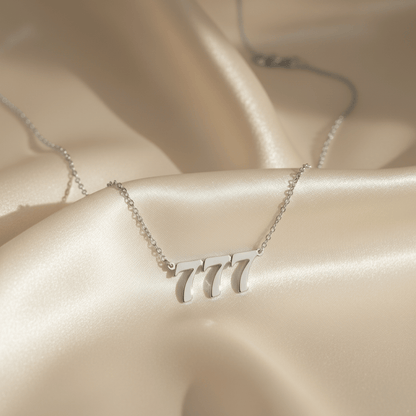 Personalized Angel Number Necklace - Customizable Metal Options