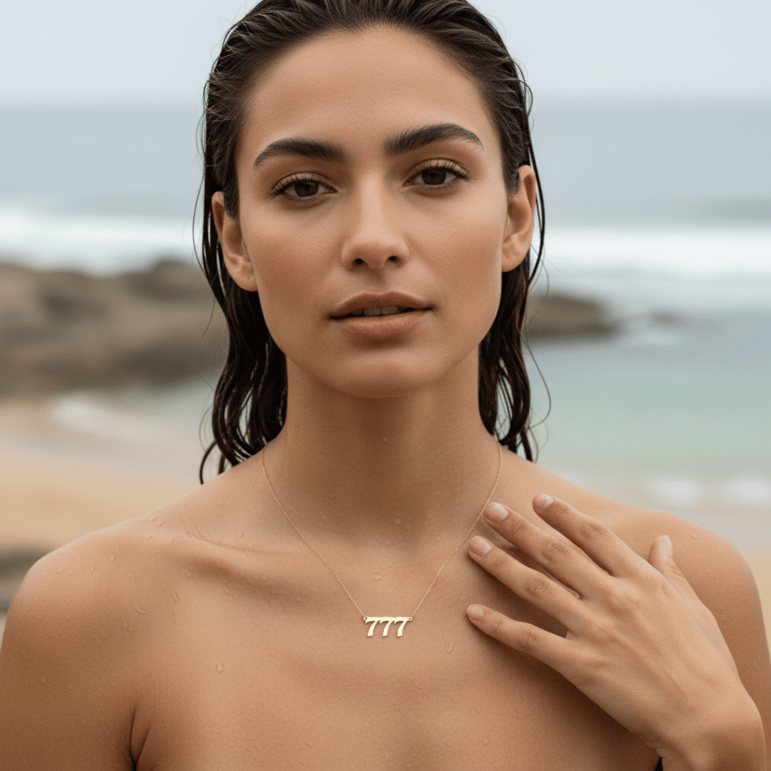 Personalized Angel Number Necklace - Customizable Metal Options