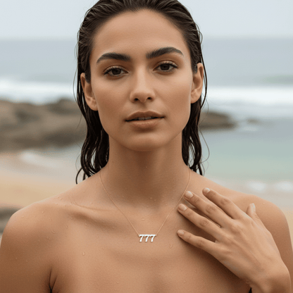 Personalized Angel Number Necklace - Customizable Metal Options