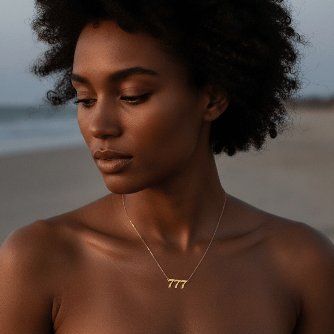 Personalized Angel Number Necklace - Customizable Metal Options