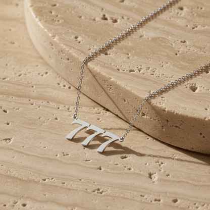 Personalized Angel Number Necklace - Customizable Metal Options