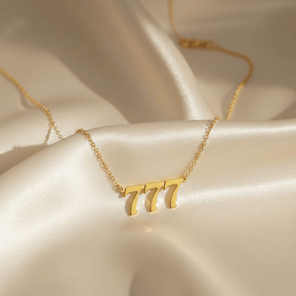 Personalized Angel Number Necklace - Customizable Metal Options