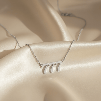 Personalized Angel Number Necklace - Customizable Metal Options