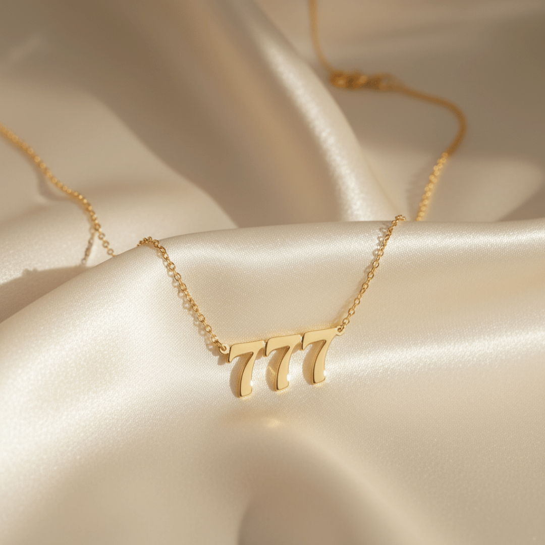 Personalized Angel Number Necklace - Customizable Metal Options