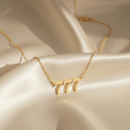 Personalized Angel Number Necklace - Customizable Metal Options