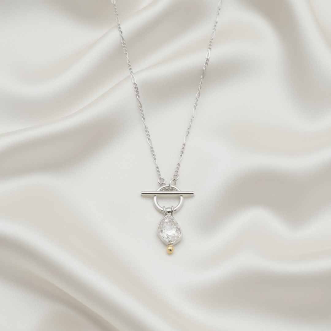 Polished Sea Drop Silver Necklace