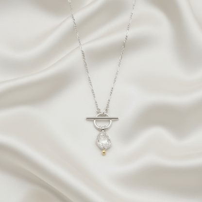 Polished Sea Drop Silver Necklace