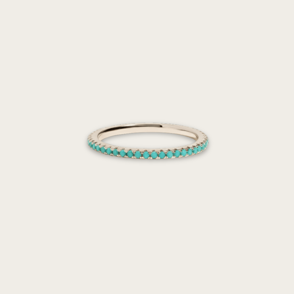 Sunlit Reef Turquoise Gold Silver Eternity Ring