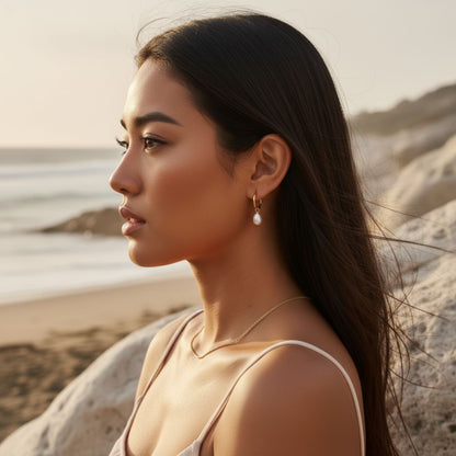 Sea Drop Pearl Earrings