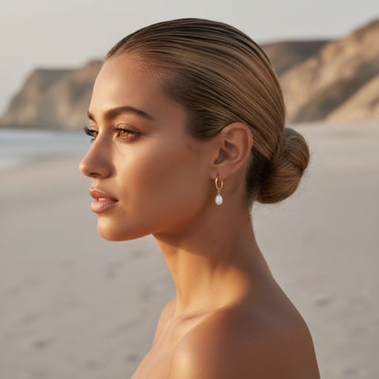 Sea Drop Pearl Earrings