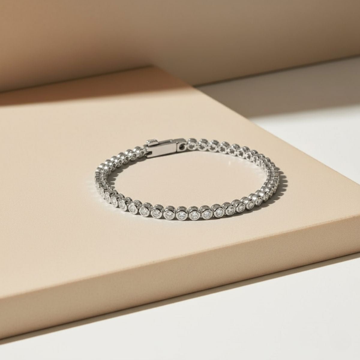 Sea Spray Silver Gold Tennis Bracelet