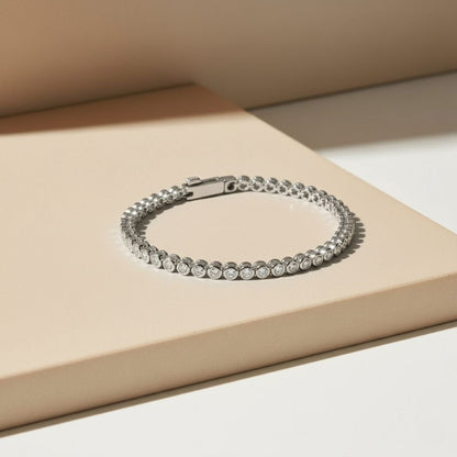 Sea Spray Silver Gold Tennis Bracelet