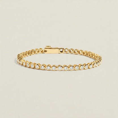 Sea Spray Silver Gold Tennis Bracelet