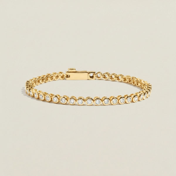 Sea Spray Silver Gold Tennis Bracelet