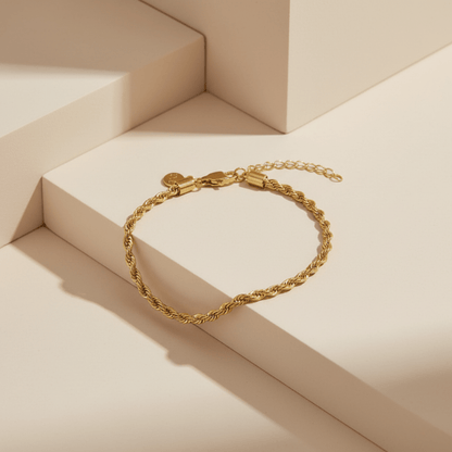 Sea-Spun Gold Rope Bracelet