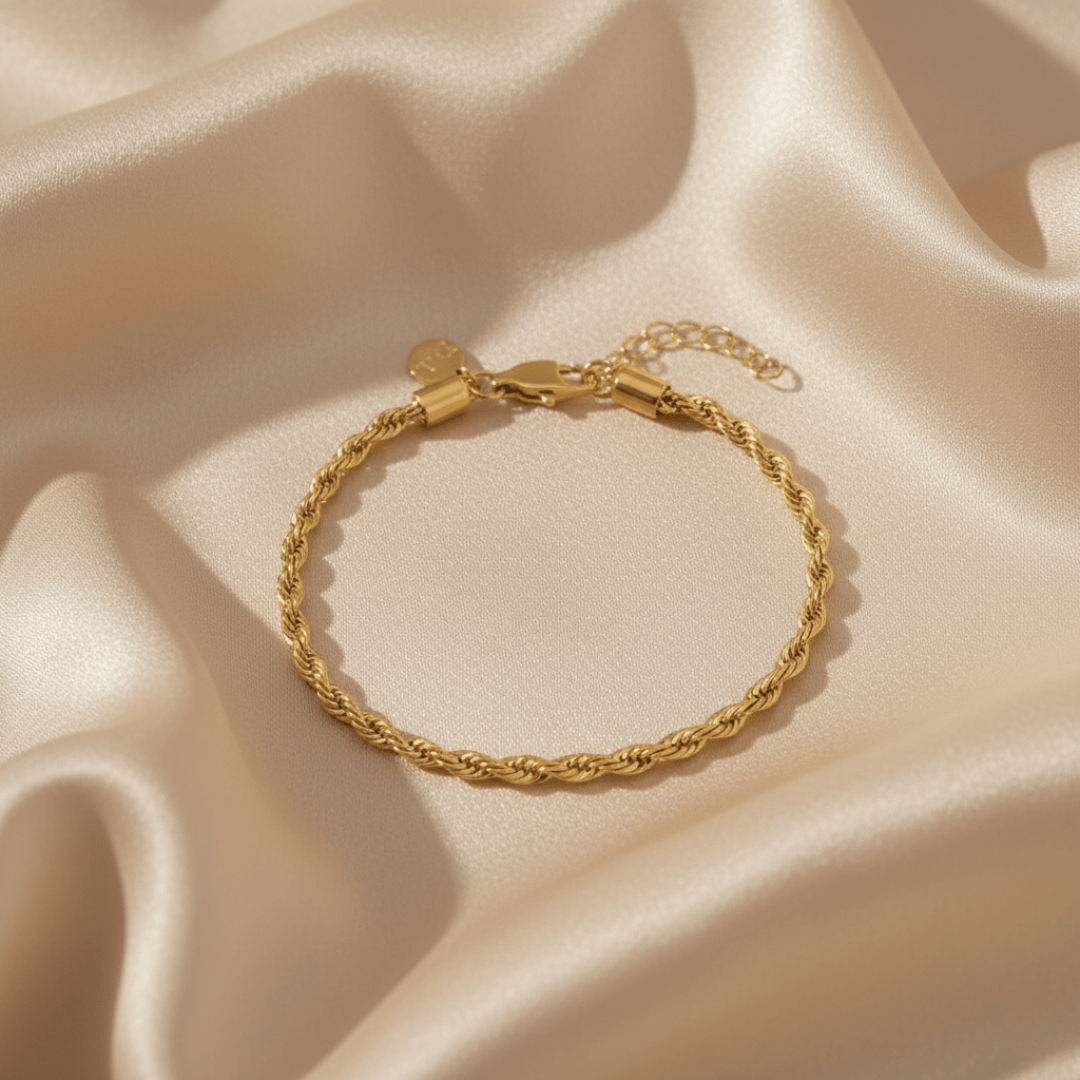 Sea-Spun Gold Rope Bracelet