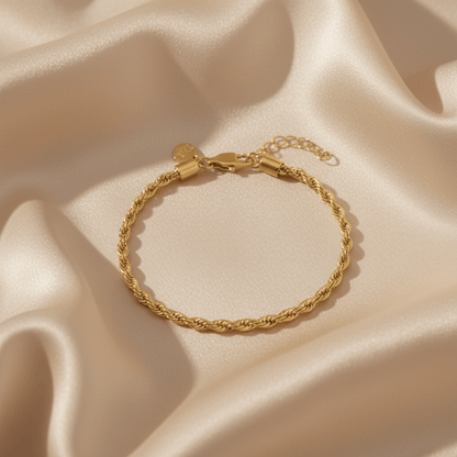 Sea-Spun Gold Rope Bracelet