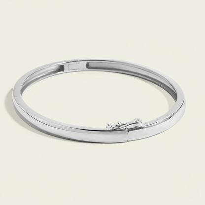 Sea-Worn Silver Gold Bangle Bracelet