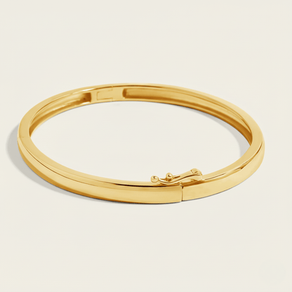 Sea-Worn Silver Gold Bangle Bracelet