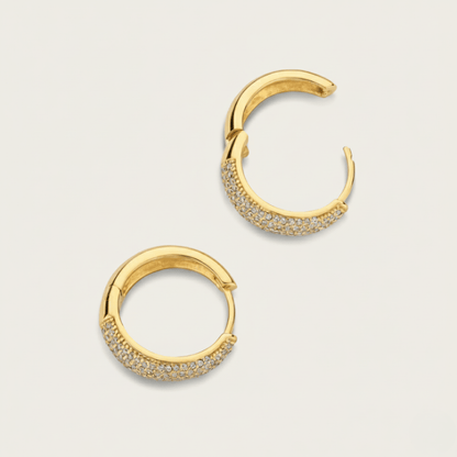 Sparkle Gold Large Hoop Earrings