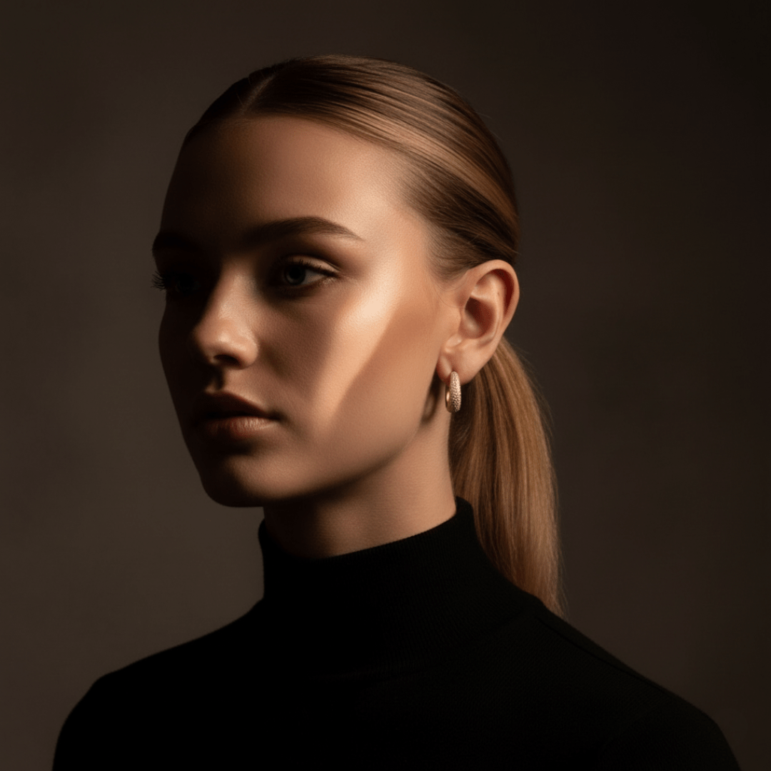 Sparkle Gold Large Hoop Earrings