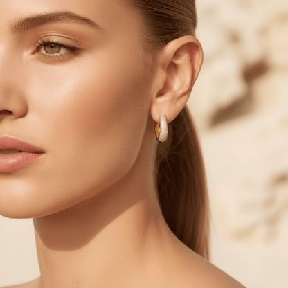 Sparkle Gold Large Hoop Earrings