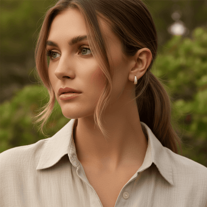 Sparkle Gold Medium Hoop Earrings