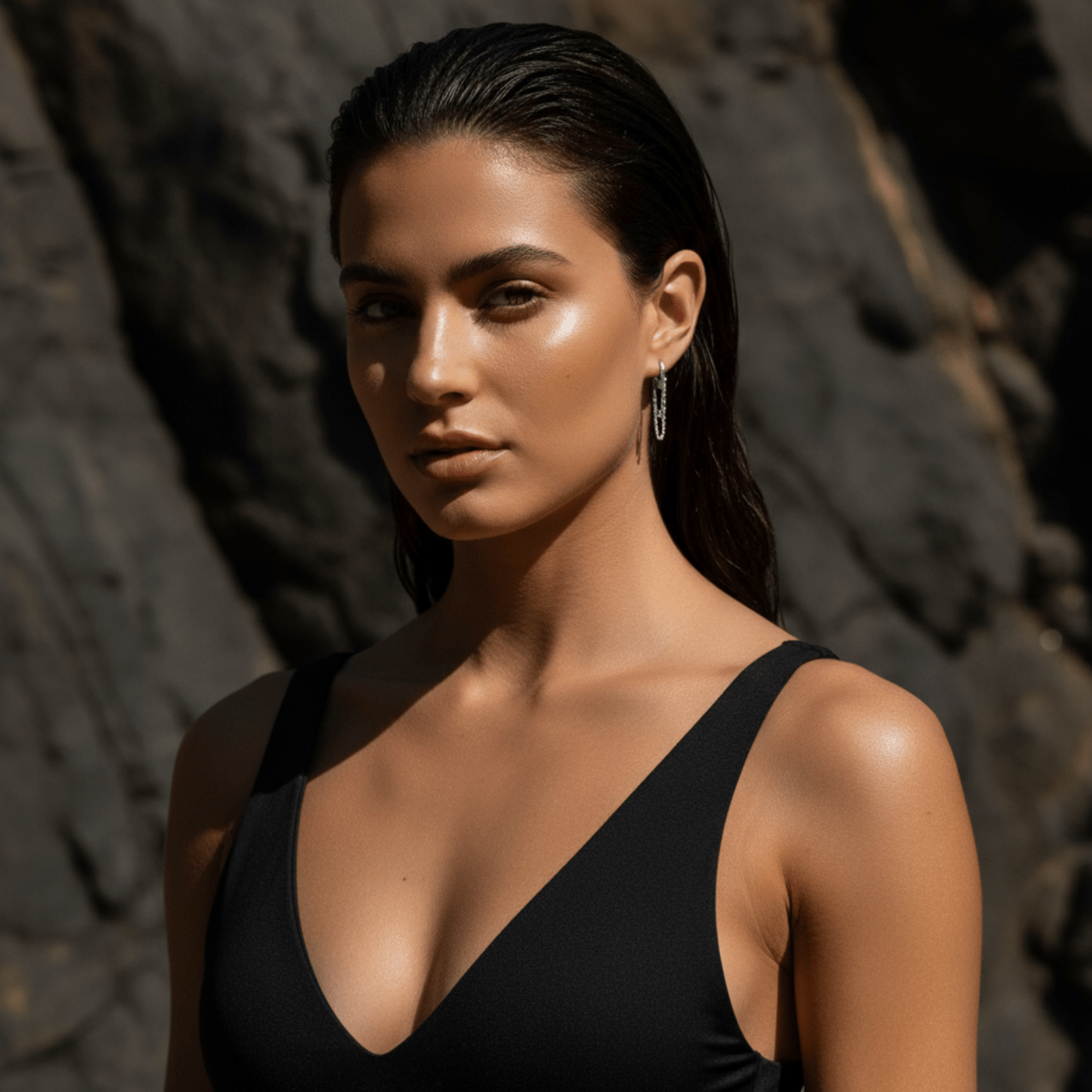 Tidal Cascade Gold Silver Chain Earrings