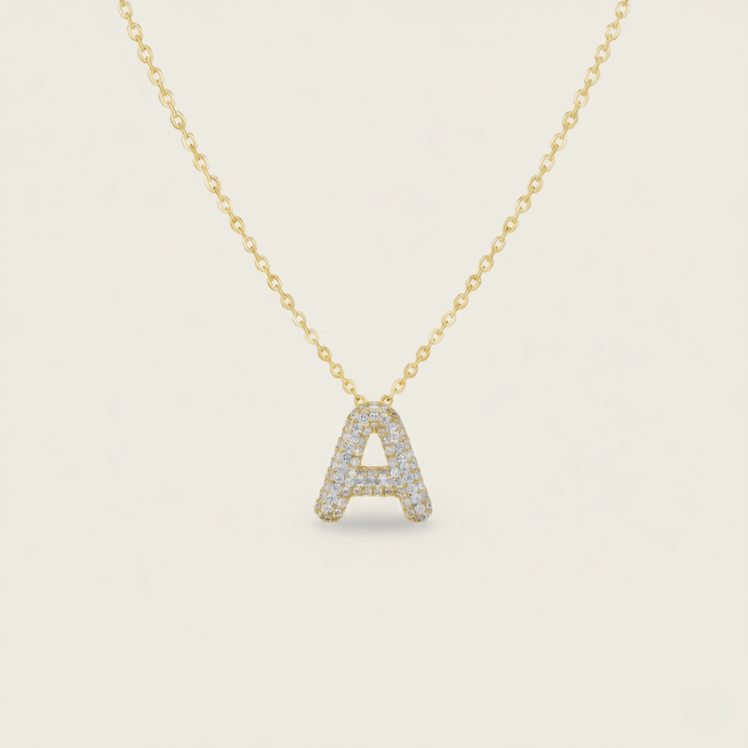 Shoreline Gold Silver Initial Pendant Necklace