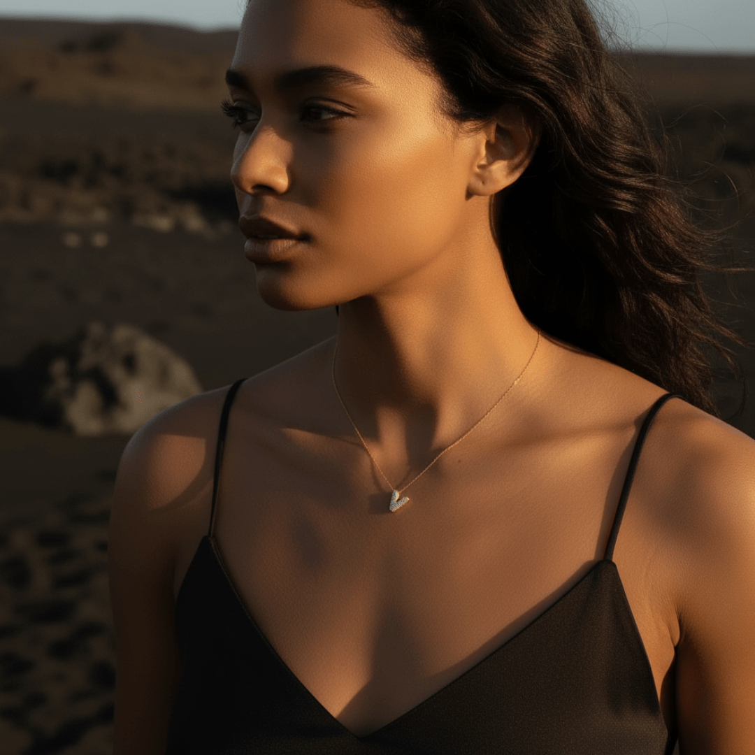 Shoreline Gold Silver Initial Pendant Necklace