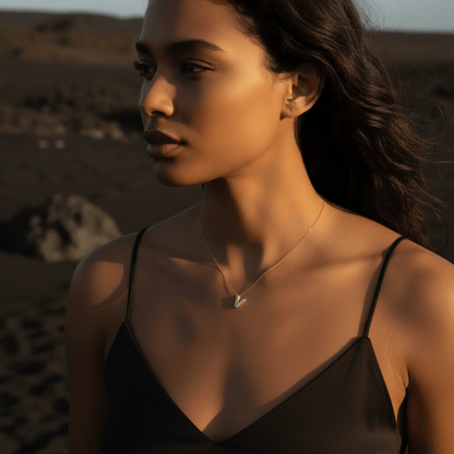 Shoreline Gold Silver Initial Pendant Necklace