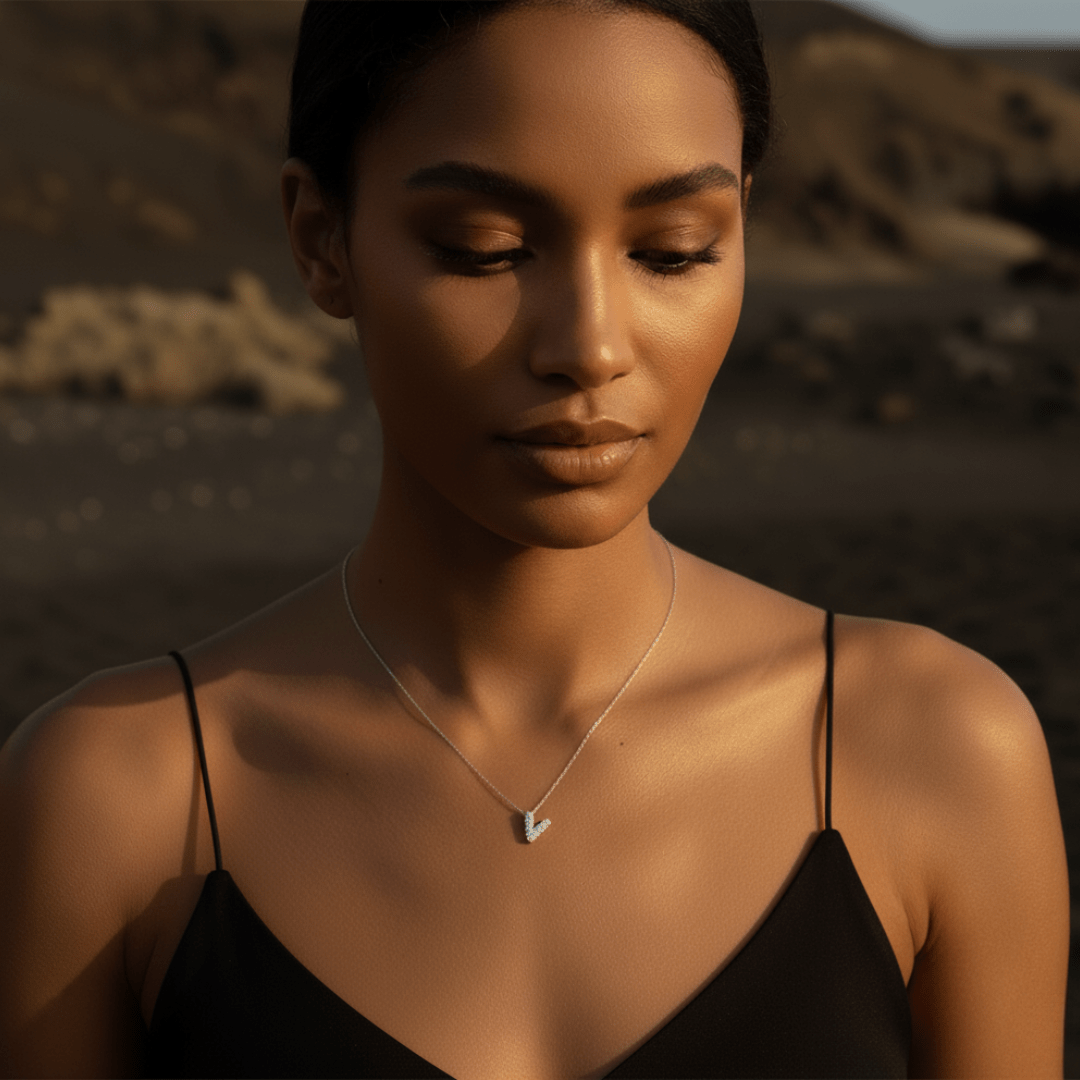 Shoreline Gold Silver Initial Pendant Necklace