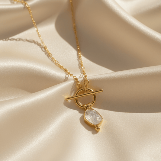 Shoreline Medallion Pendant Gold Necklace