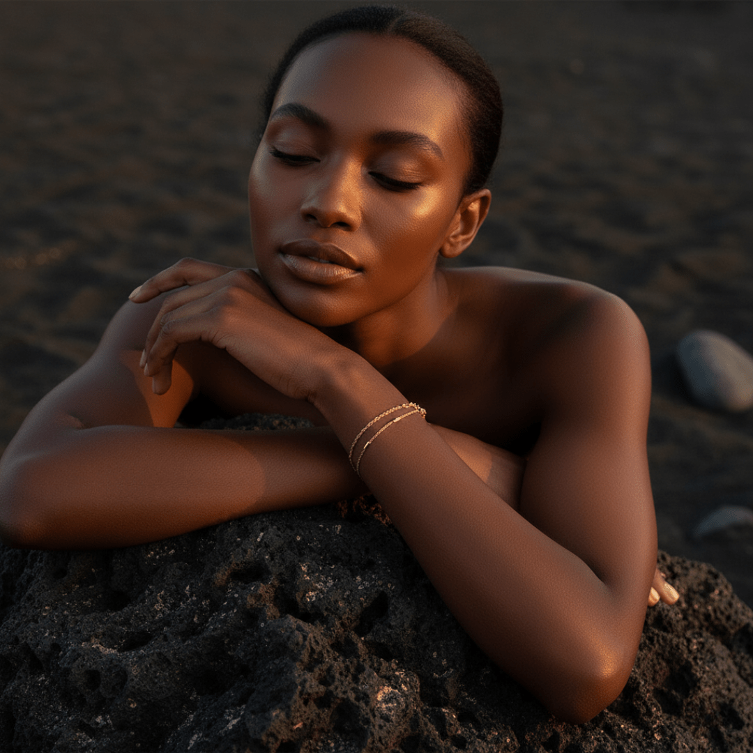 Shoreline Duo Minimalist Silver Gold Bracelet