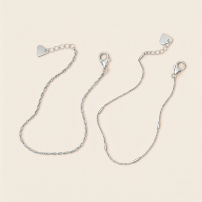 Shoreline Duo Minimalist Silver Gold Bracelet