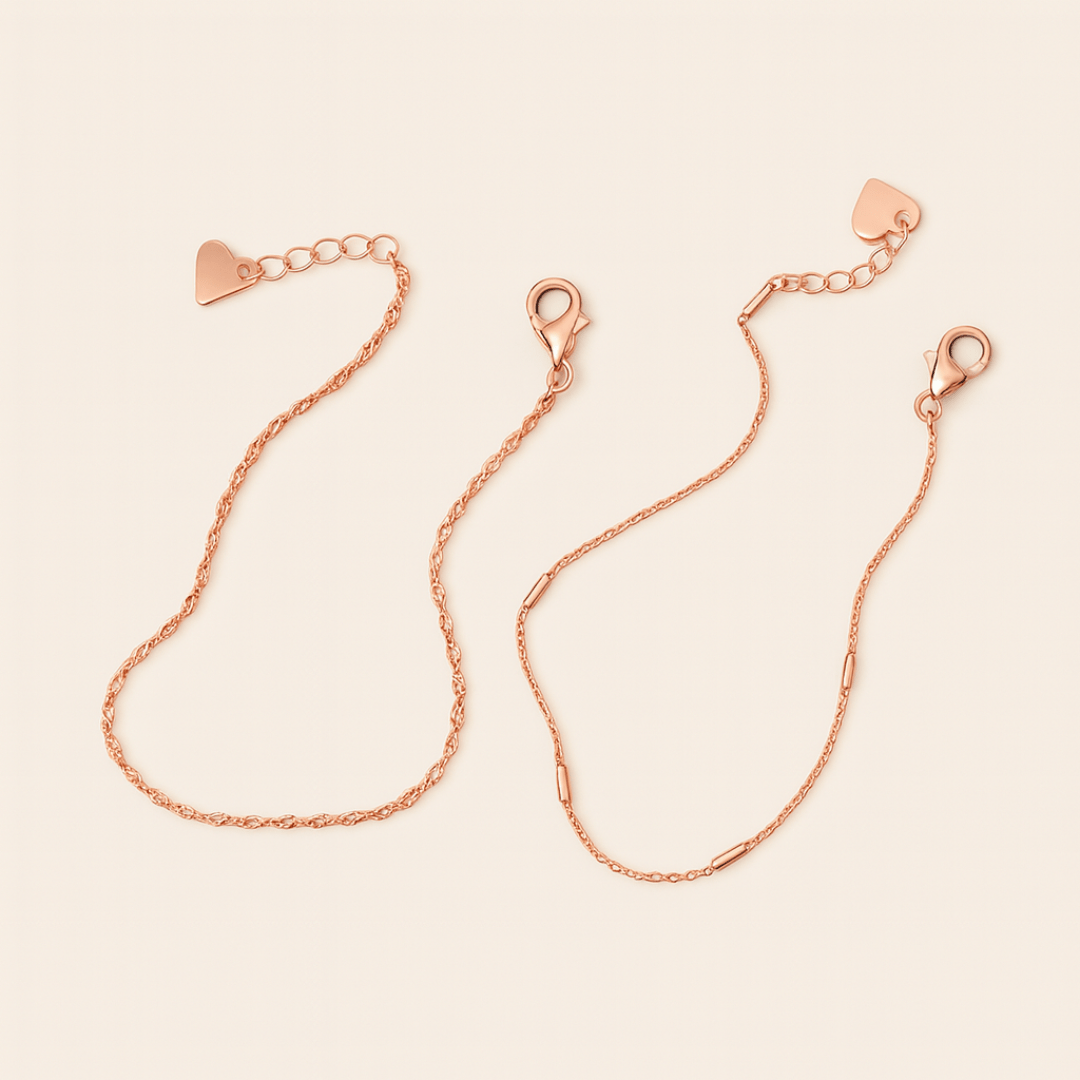 Shoreline Duo Minimalist Silver Gold Bracelet