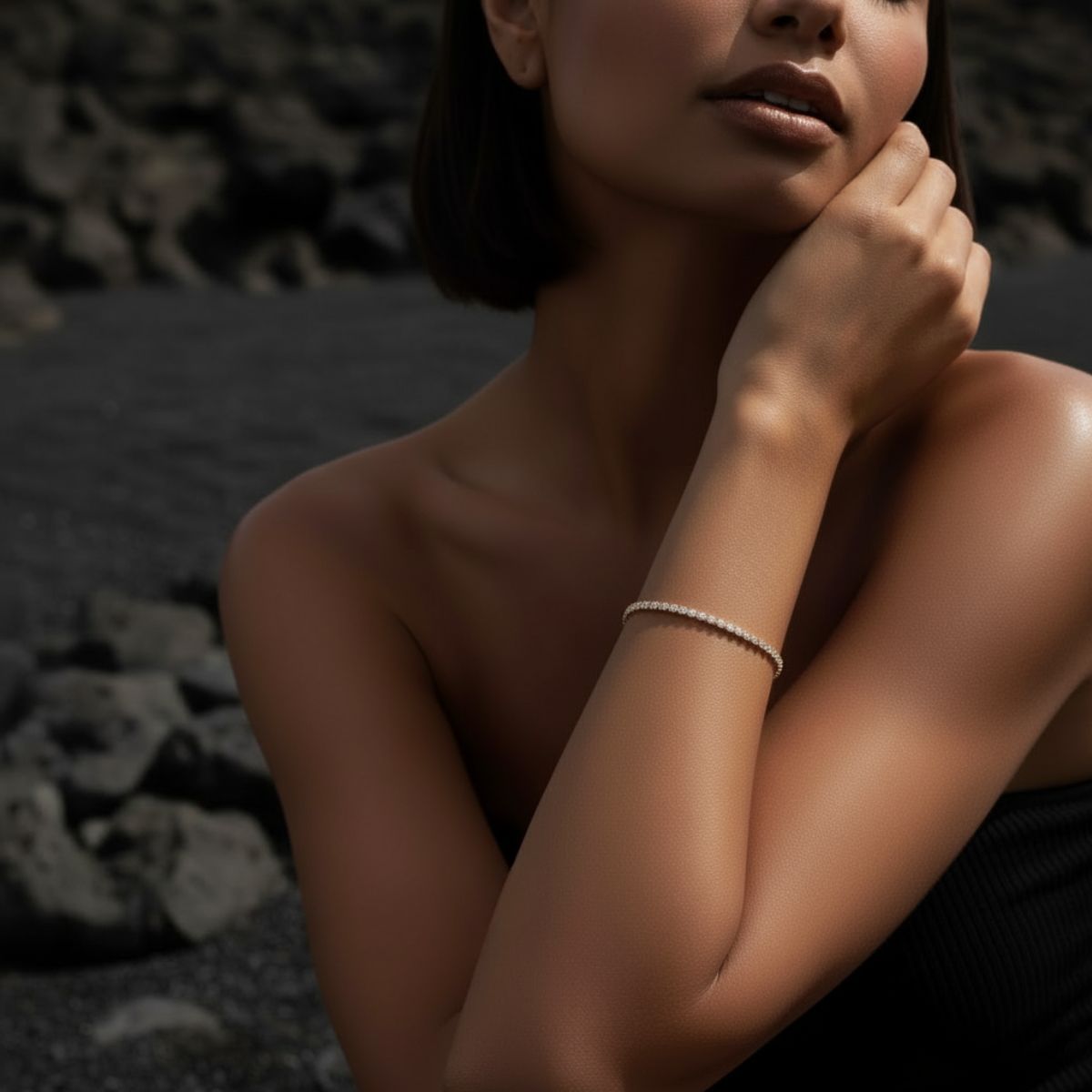 Shoreline Tennis Gold Silver Bracelet