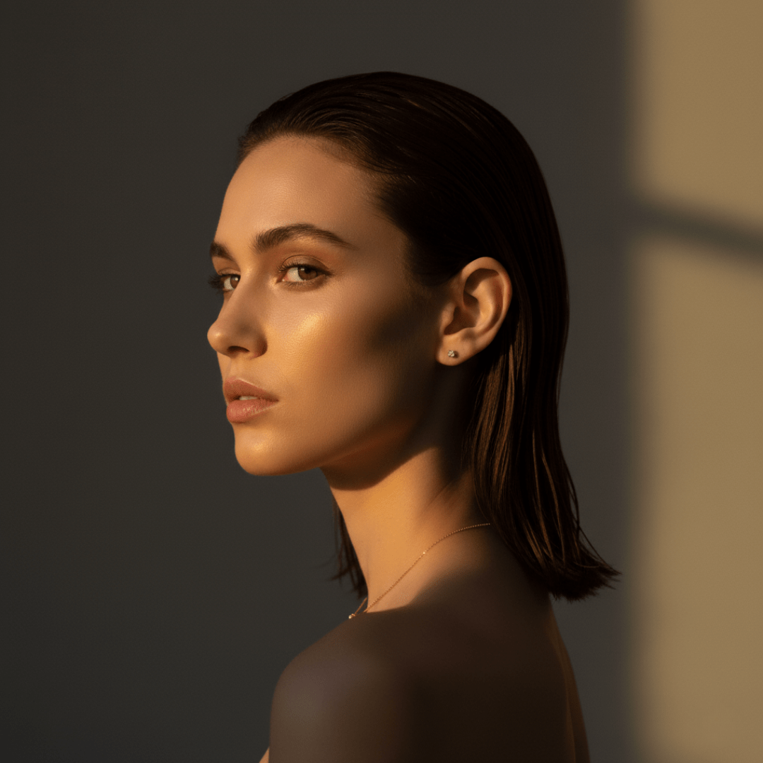 Solitaire Gold and Silver Stud Earrings