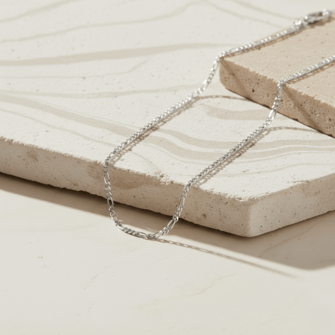 Sun-Drenched Gold Silver Chain Necklace