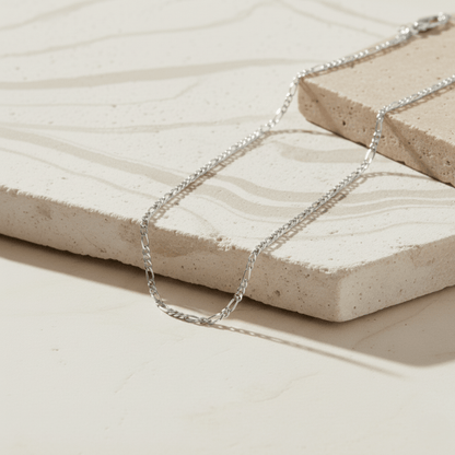 Sun-Drenched Gold Silver Chain Necklace