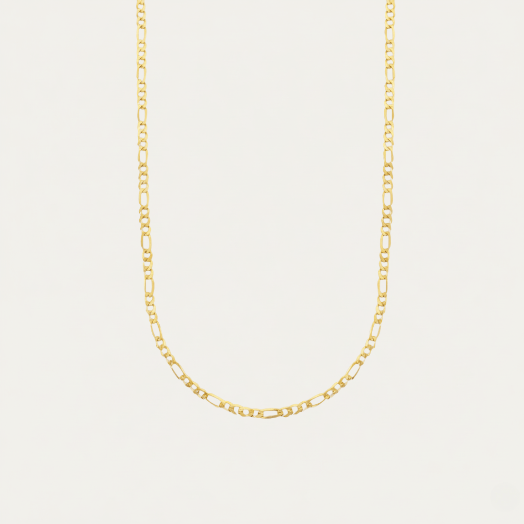 Sun-Drenched Gold Silver Chain Necklace