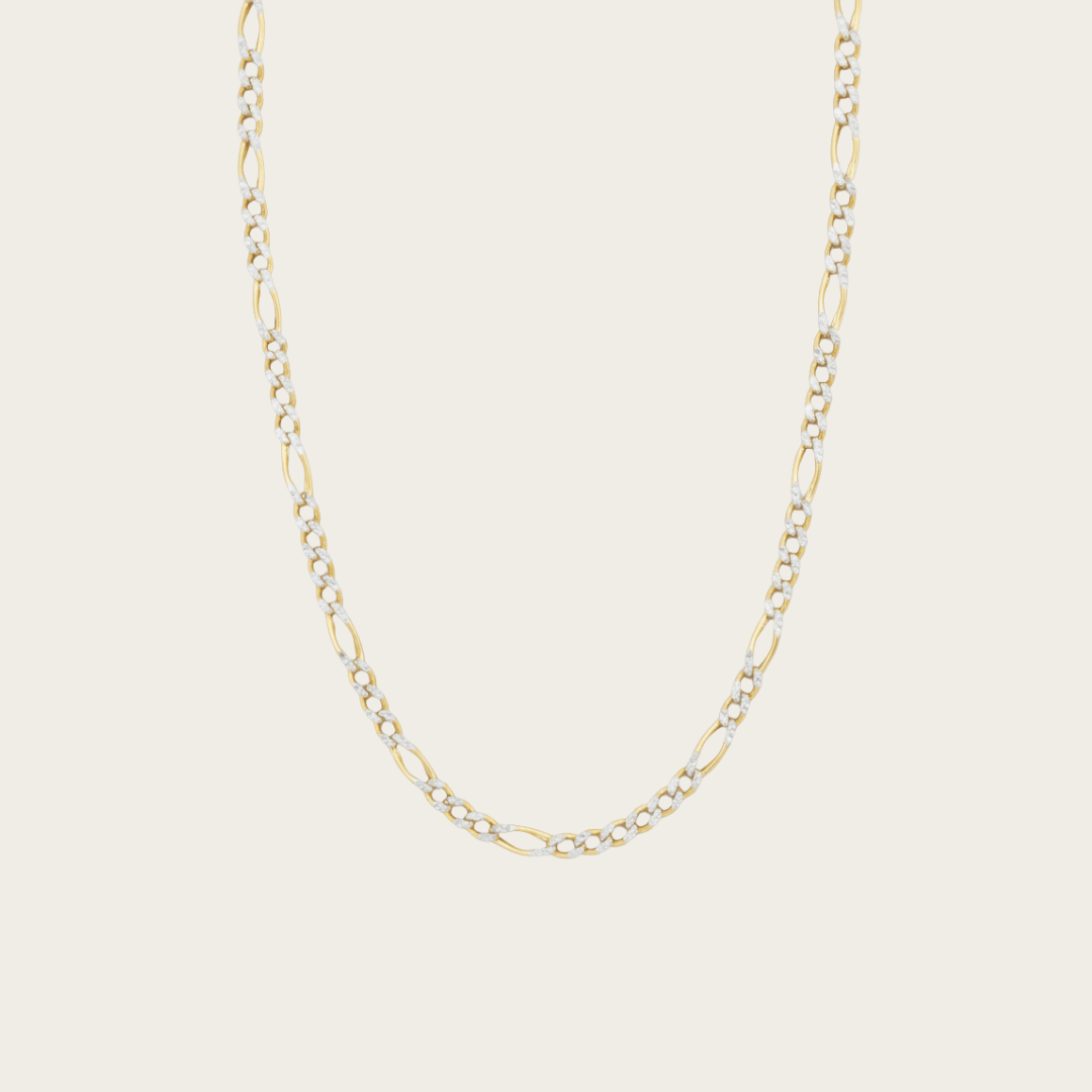 Sun-Drenched Gold Silver Chain Necklace