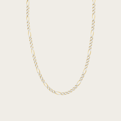 Sun-Drenched Gold Silver Chain Necklace
