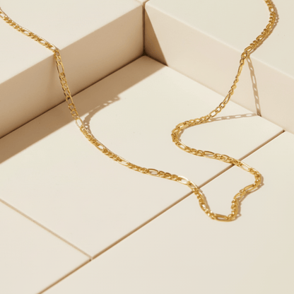 Sun-Drenched Gold Silver Chain Necklace