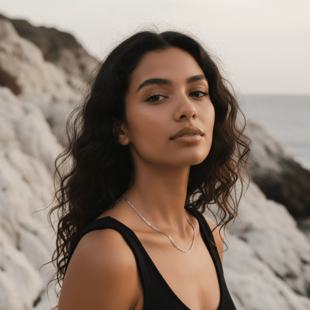 Sun-Drenched Gold Silver Chain Necklace
