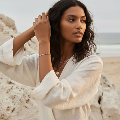 Sun-Kissed Chain Gold Silver Bracelet