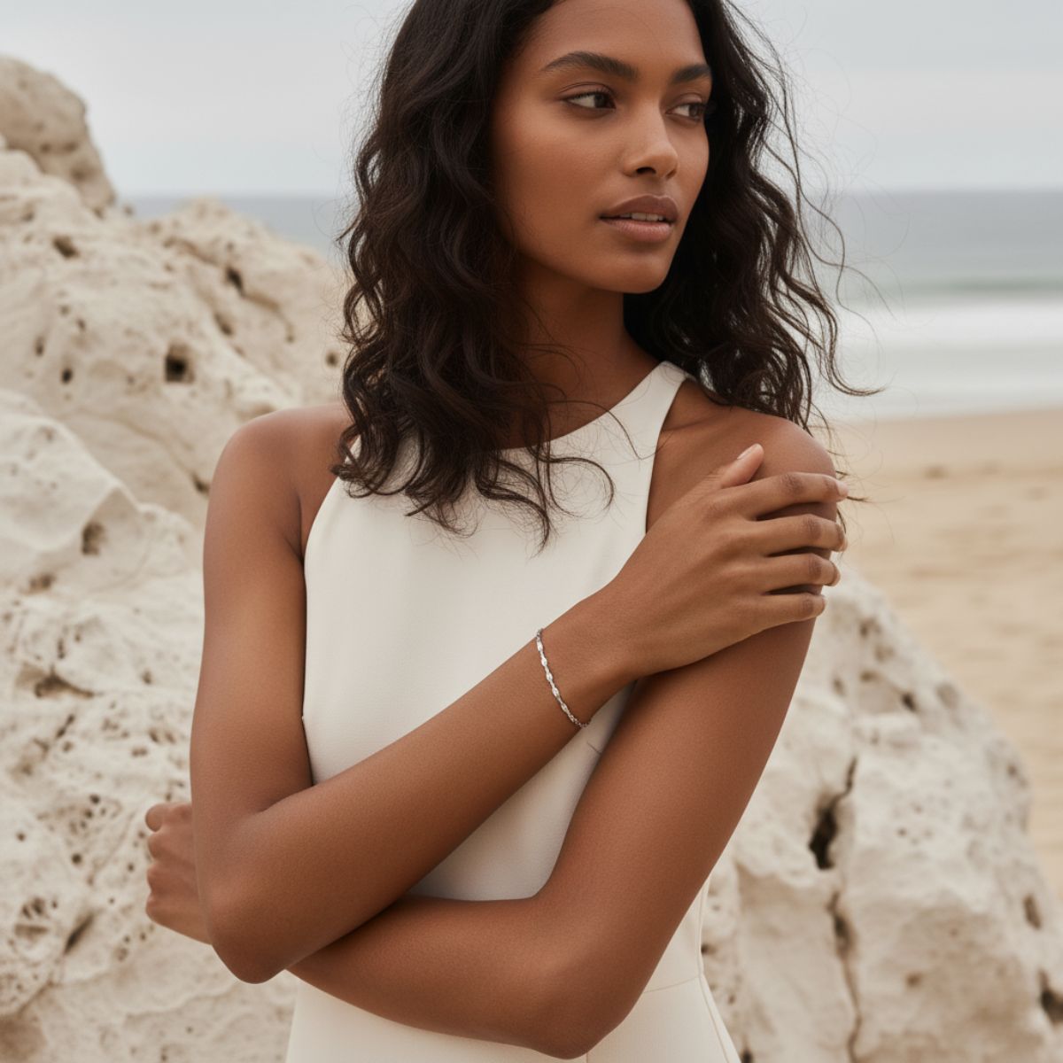 Sun-Kissed Chain Gold Silver Bracelet